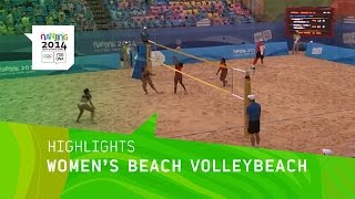 Womens Beach Volleyball Round of 24  Highlights  Nanjing 2014 Youth Olympic Games [upl. by Lorant349]