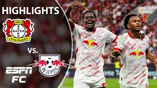 🚨 UNBEATEN STREAK ENDS 🚨 Bayer Leverkusen vs RB Leipzig  Bundesliga Highlights  ESPN FC [upl. by Kapeed]