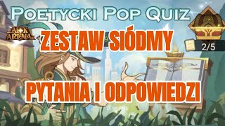 Zestaw 7 Poetycki pop quiz  Pytania i odpowiedzi  Poetic pop quiz  AFK Arena Polska [upl. by Smiga]