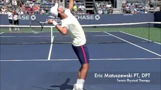 Djokovic Slice Serve Slow Motion 2012 US Open [upl. by Lin]