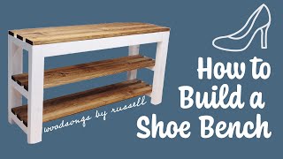 WERE BACK  How to Build a Wooden Shoe Bench  Entryway Shoe Storage  Shoe Rack Design [upl. by Adnawal]