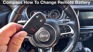 2015  2021 Jeep Compass How to Change Remote Battery  key fob [upl. by Alilad]