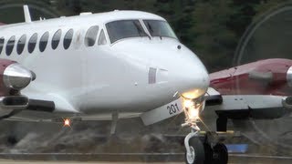 Beechcraft King Air 350 close up taxi and takeoff [upl. by Gnuhc]