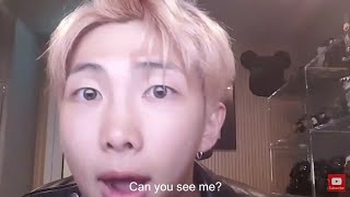 how namjoon waits for armys  rm vlive cute moments and habits [upl. by Ilehs]