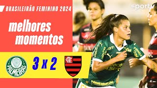 PALMEIRAS 3 X 2 FLAMENGO  MELHORES MOMENTOS  1ª RODADA DO BRASILEIRÃO FEMININO 2024  sportv [upl. by Snehpets99]