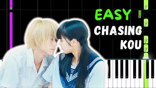 CHASING KOU  Drowning Love  EASY piano tutorial [upl. by Gena]