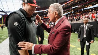 Atlanta Falcons owner players address Arthur Smiths firing search for new head coach [upl. by Irehs]