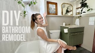 DIY Small Bathroom Remodel  Before and After Bath Makeover [upl. by Aniela]