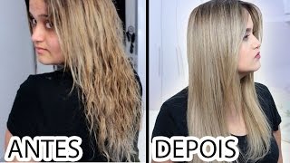 Como reduzir o volume do cabelo sem danificar  Botox em casa [upl. by Latnahs]