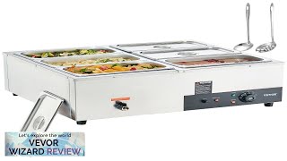 VEVOR 6Pan Commercial Food Warmer 6 x 8QT Electric Steam Table 1500W Review [upl. by Pascale]