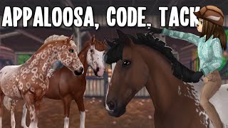 SPOILERS NEW CODE UPDATED APPALOOSA AND NEW ROPE HALTERS Star Stable Spoilers [upl. by Akcirret]