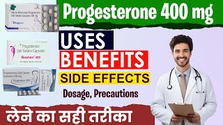 Progesterone 400 mg Uses Benefits  Side Effects लेने का सही तरीका  Vaginal capsule how to use [upl. by Haleak178]