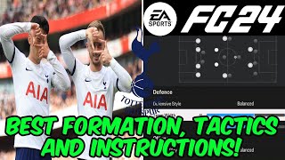 EA FC 24  BEST SPURS Formation Tactics and Instructions [upl. by Raimes640]