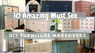 10 Amazing Furniture Makeovers  DIY Furniture Flip [upl. by Ettenajna44]