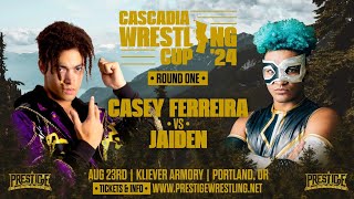 JAIDEN vs Casey Ferreira  Cascadia Wrestling Cup 24 N1 R1 [upl. by Iblehs32]