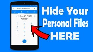 Hide Your Personal Files Inside Dialpad of your phone [upl. by Lyn]