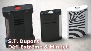 ST Dupont Lighters Comparison  miniJet amp Défi Extrême Black amp Zebra UNBOXING REVIEW amp TRY OUT [upl. by Enortna968]