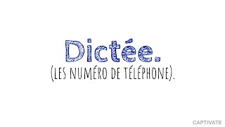 Dictée les numéros de téléphone Niveau A1 [upl. by Kenzie]