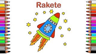 Malbuch für Kinder 🎨​ Ausmalbilder für Kinder 🚀​ Malen für Kinder 🚀​ Ausmalbilder 🚀​ Rakete [upl. by Diarmit]