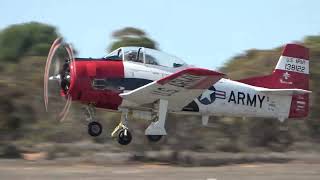 North American T28B Trojan Display at Mildura Airshow 2024 [upl. by Rahsab]