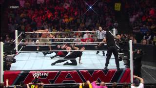 John Cena amp Team Hell No vs The Shield Raw April 29 2013 [upl. by Graeme]