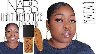 NARS Light Reflecting Foundation Macao Review ⏐Dark Skin⏐NARS Macao VS Marquises 2022 [upl. by Akahc]