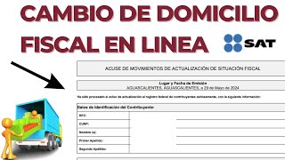 Tramite de Cambio de Domicilio Fiscal Online  SAT 2024 [upl. by Errot93]