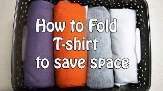 how to fold tshirt to save space [upl. by Acino]