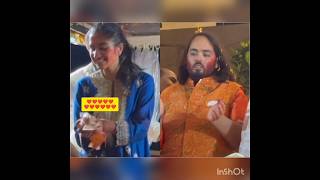 Anant ambani beautiful wife Radhika Marchant dance video At ganesh visarjan msti videoytviralvideo [upl. by Aerdnna741]