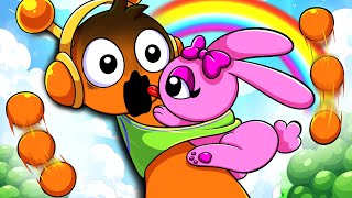 SPRUNKI  Pinki Turn into a Cute Rabbit  Oren Pinki LOVE STORY  Incredibox Sprunki Animation [upl. by Ibed513]