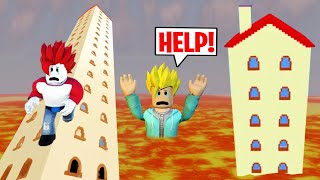 THE FLOOR IS LAVA In Roblox 🔥🔥 Khaleel and Motu Gameplay [upl. by Florri853]