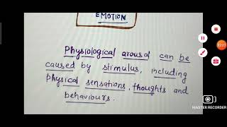 Stanley Schacter and Jerome Singer Theory of EMOTION Class11 Psychology Chapter9 Emotion [upl. by Anilam511]