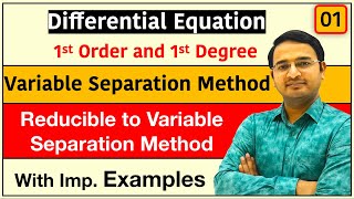 🔵09  First Order Separable Differential Equations 2  Methods of Solving Differential Equations [upl. by Elata]