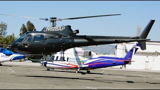 TWO AS350 News Helicopters Departing Van Nuys Airport N828AP  N29HD [upl. by Beattie251]