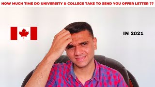 OFFER LETTER TIME OF ALL UNIVERSITY amp COLLEGES IN CANADA  OFFER LETTER TIME IN CANADA [upl. by Nnaaihtnyc924]