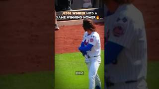 Jesse Winkers First Mets Homerun is a Big One🔥shorts mlb [upl. by Atiekram641]