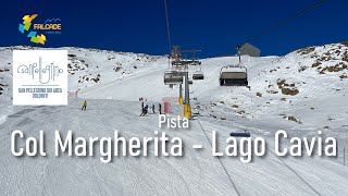 Pista Col Margherita  Lago Cavia rilassante discesa in alta quota falcade colmargherita skiing [upl. by Yrahcaz]