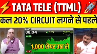 ttml share latest news today  tata teleservices share news update  ttml share price [upl. by Matheny]