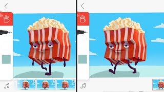 Flipaclip  Animation Process PopcornCartoon [upl. by Aiderfla]