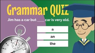 Grammar Quiz  Articles A  An  The [upl. by Aslin889]