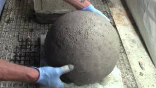 Quikrete Resurfacer over Hollow Concrete Sphere [upl. by Maison]