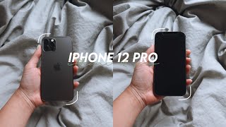 iPhone 12 Pro unboxing Graphite ✨  iPhone 8 vs iPhone 12 Pro [upl. by Adelle]