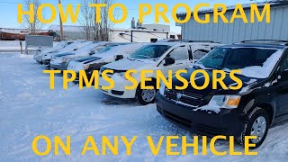 HOW TO PROGRAM  ACTIVATE NEW TPMS SENSORS ON ANY VEHICLE [upl. by Kryska89]