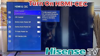 Hisense Smart TV How to Enable HDMICEC [upl. by Vyky148]