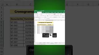 Como criar um CRONOGRAMA DE PAGAMENTOS no Excel shorts [upl. by Elga536]