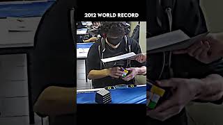 2012 Rubik’s cube solve blindfold world record 289 sec shorts rubikscube worldrecord [upl. by Oraneg254]