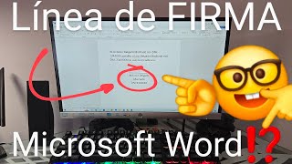 ✍ Como HACER LÍNEA de FIRMA en WORD FÁCIL y RÁPIDO 2024 [upl. by Lucina]