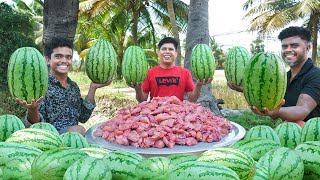 WATERMELON CHICKEN BIRYANI  Yummy Watermelon Dum Biryani Recipe  Village food [upl. by Sirraj]