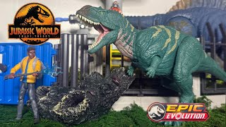 Jurassic world Chaos Theory Wild Roar Majungasaurus major unboxing review  Mattel Epic Evolution [upl. by Elvera234]