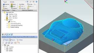 Advanced Tutorial on 3 Axis Milling using Alibre CAM 3  CADCAM Videos by MecSoft [upl. by Catlaina]